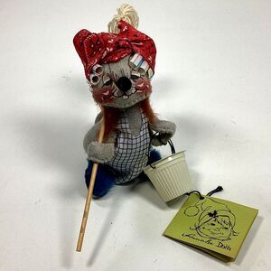 Annalee Mouse Cleaning Day Figure Housekeeper Mop Bucket Apron 1972 Mobilitee